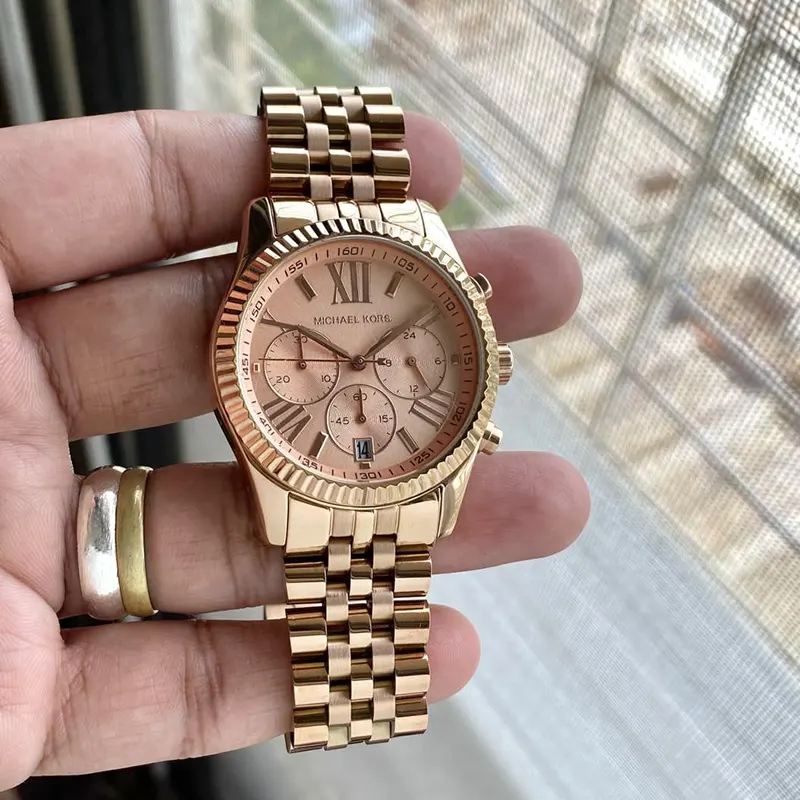 Michael Kors Lexington Rose Gold-Tone Ladies Watch- MK5569